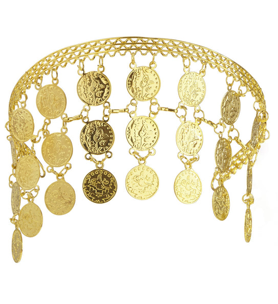 Widmann SRL Hoofdbandje met gouden muntjes