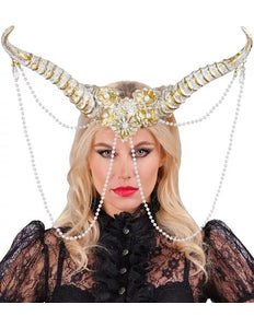 Widmann SRL Hoofdbedekking hoorns wit Guus