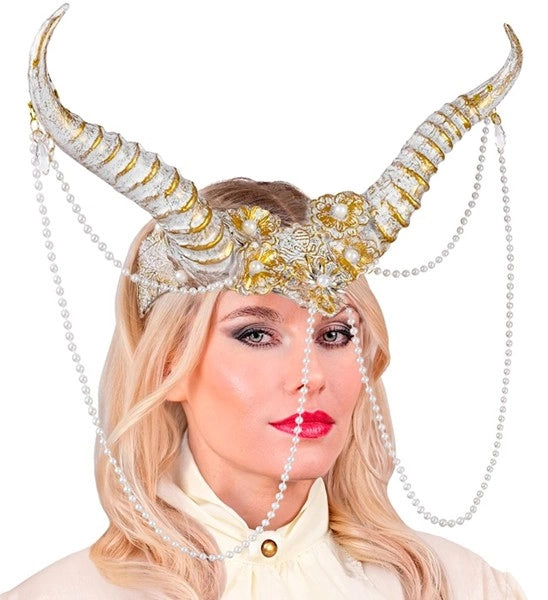 Widmann SRL Hoofdbedekking hoorns wit Guus