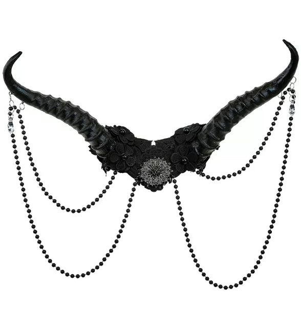 Widmann SRL Hoofdbedekking hoorns zwart Sara