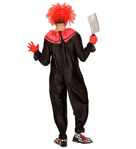 Widmann SRL Horror killer clown kostuum heren zwart rood