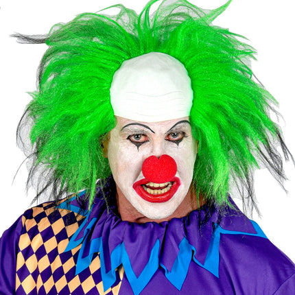 Widmann SRL Horrorclown pruik groen