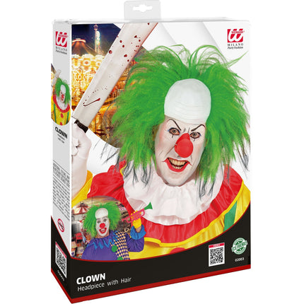 Widmann SRL Horrorclown pruik groen