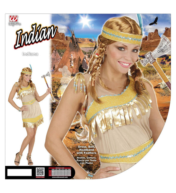 Widmann SRL Indiaan kostuum goud dames