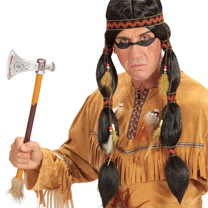 Widmann SRL Indianen pruik Adna met haarbandje