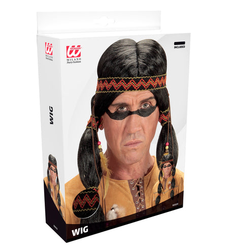 Widmann SRL Indianen pruik Adna met haarbandje