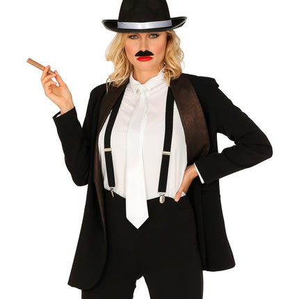 Widmann SRL Jaren 20 Gangster verkleedset zwart