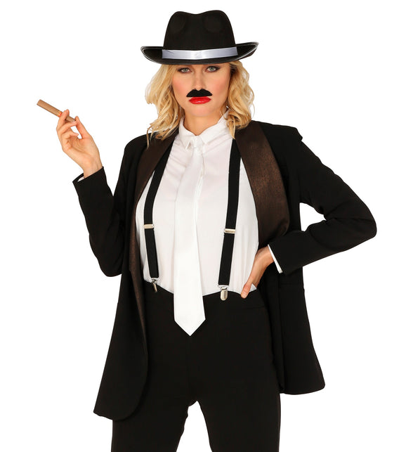 Widmann SRL Jaren 20 Gangster verkleedset zwart