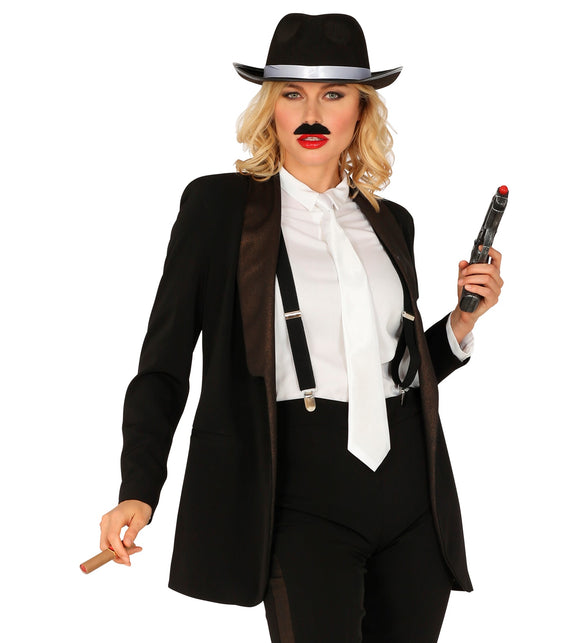 Widmann SRL Jaren 20 Gangster verkleedset zwart