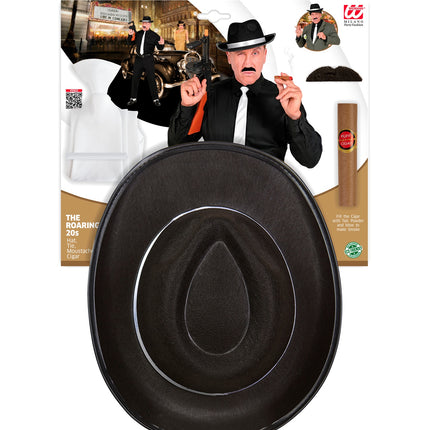 Widmann SRL Jaren 20 Gangster verkleedset zwart