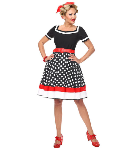 Widmann SRL Jaren 50 jurk Dolly blauw