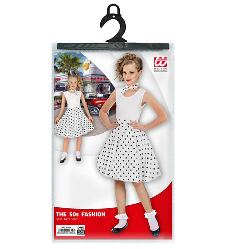 Widmann SRL Jaren 50 rok wit zwart Holly