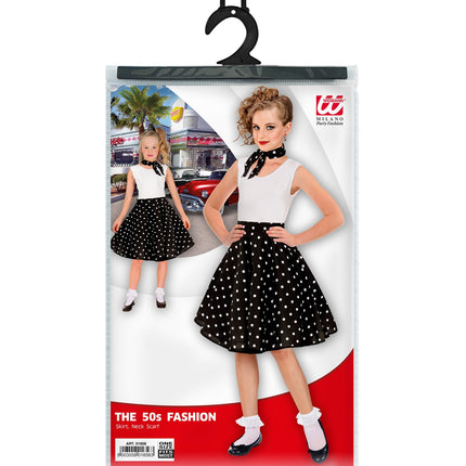 Widmann SRL Jaren 50 rok zwart wit Holly