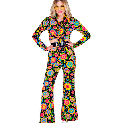 Widmann SRL Jaren 70 broek bloemenfeest dames