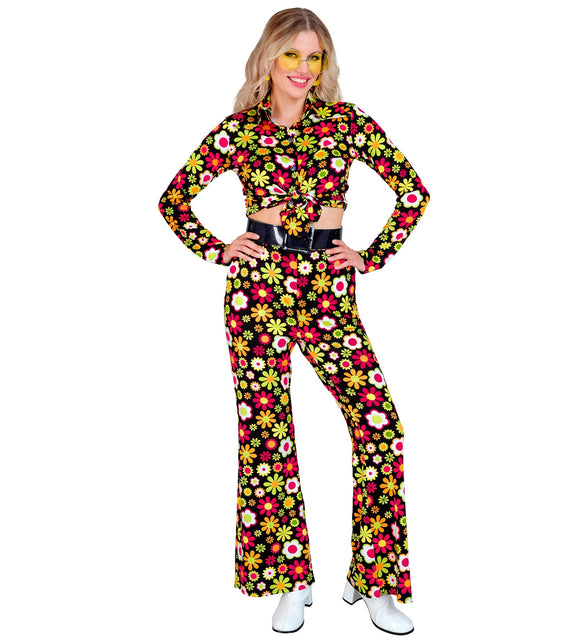 Widmann SRL Jaren 70 broek flowers dames