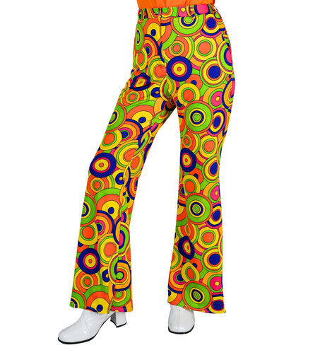 Widmann SRL Jaren 70 broek groovy cirkels dames