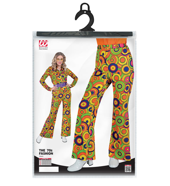 Widmann SRL Jaren 70 broek groovy cirkels dames