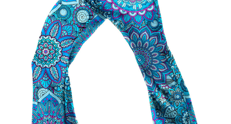 Widmann SRL Jaren 70 broek mandala blauw heren