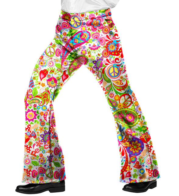 Widmann SRL Jaren 70 broek peace party heren