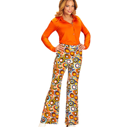 Widmann SRL Jaren 70 disco broek Groovy cirkels