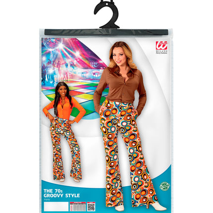 Widmann SRL Jaren 70 disco broek Groovy cirkels