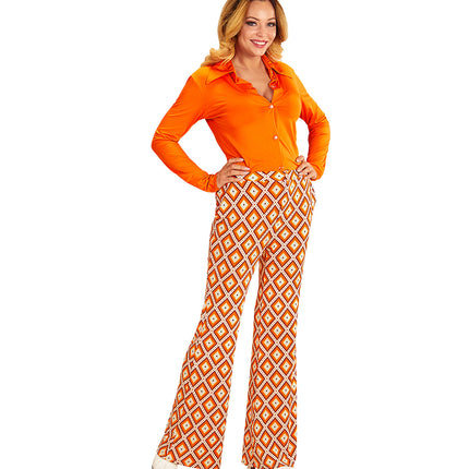 Widmann SRL Jaren 70 disco broek Groovy geruit