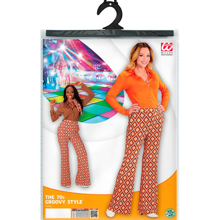 Widmann SRL Jaren 70 disco broek Groovy geruit