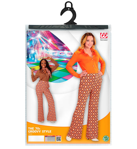 Widmann SRL Jaren 70 disco broek Groovy geruit