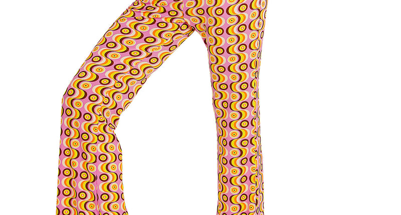 Widmann SRL Jaren 70 disco broek Groovy langspeelplaat