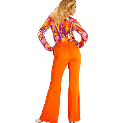Widmann SRL Jaren 70 disco broek Groovy oranje
