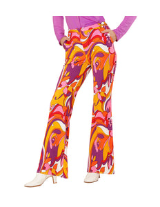 Widmann SRL Jaren 70 disco broek Groovy Orchidee