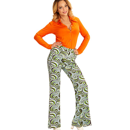 Widmann SRL Jaren 70 disco broek Groovy waves