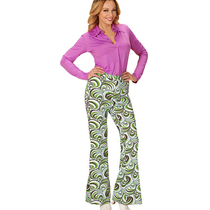 Widmann SRL Jaren 70 disco broek Groovy waves