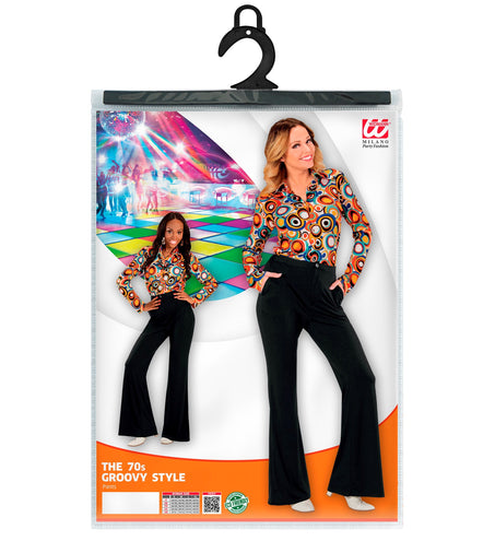 Widmann SRL Jaren 70 disco broek Groovy zwart