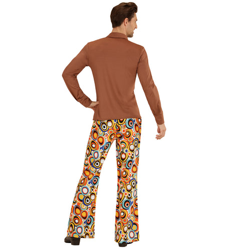 Widmann SRL Jaren 70 disco hemd Groovy bruin