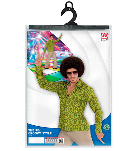 Widmann SRL Jaren 70 disco hemd Groovy groen