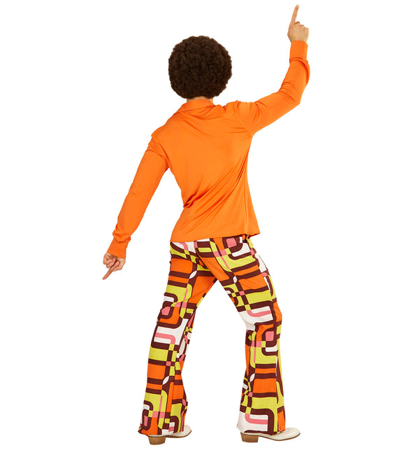 Widmann SRL Jaren 70 disco hemd Groovy oranje