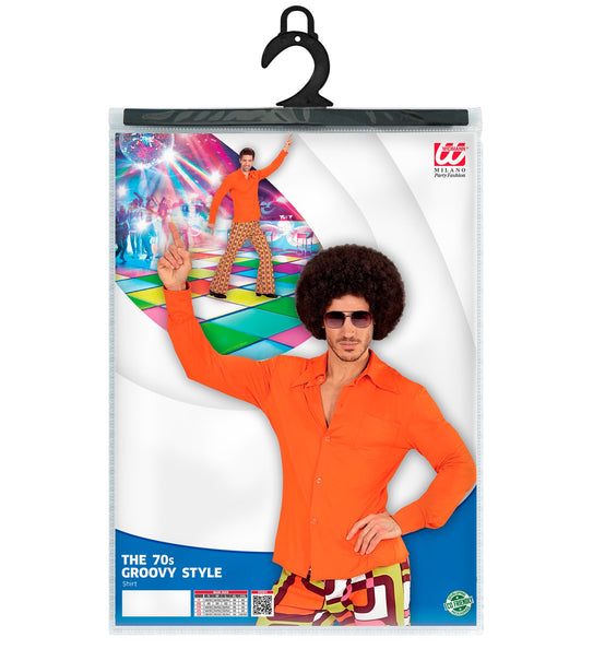 Widmann SRL Jaren 70 disco hemd Groovy oranje