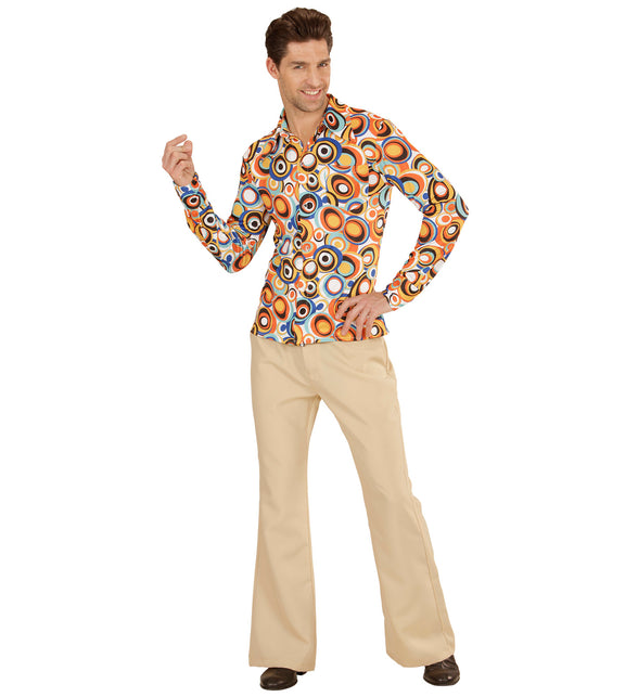 Widmann SRL Jaren 70 disco hemd Groovy rondjes