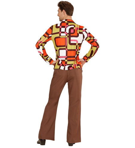 Widmann SRL Jaren 70 disco hemd Groovy vlakken
