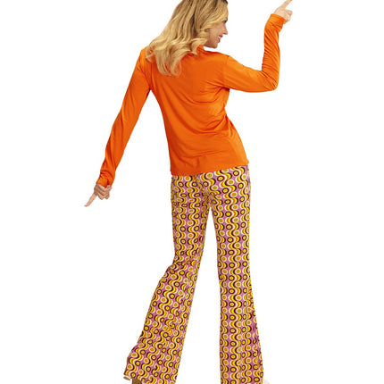 Widmann SRL Jaren 70 discoshirt Groovy oranje