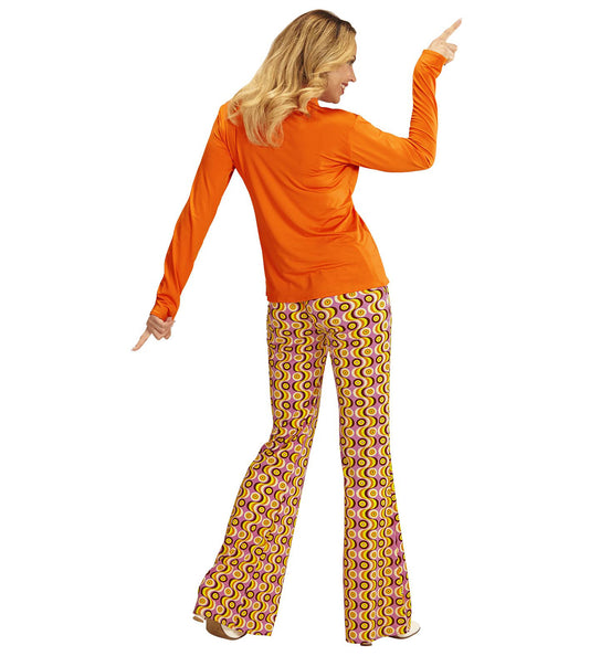 Widmann SRL Jaren 70 discoshirt Groovy oranje