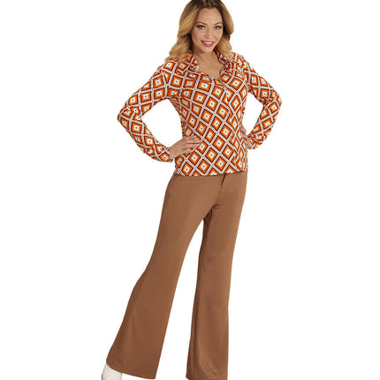 Widmann SRL Jaren 70 discoshirt Groovy ruitjes