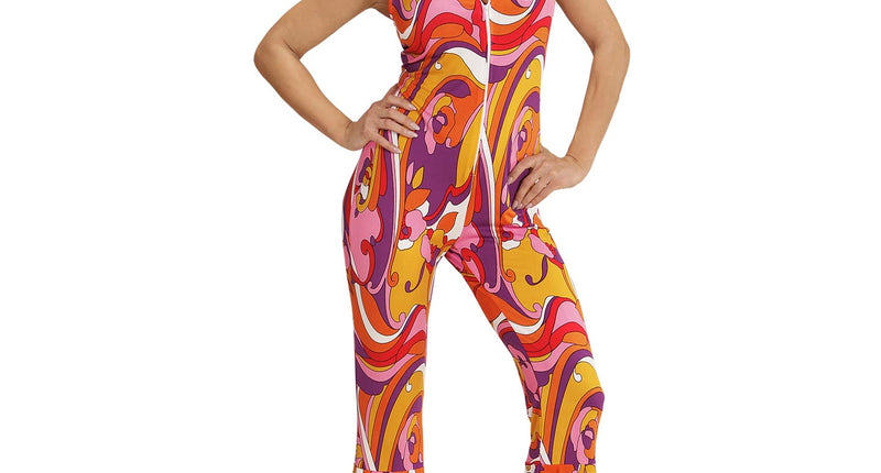 Widmann SRL Jaren 70 jumpsuit groovy Orchidee