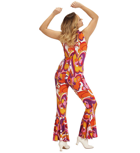Widmann SRL Jaren 70 jumpsuit groovy Orchidee