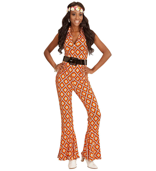 Widmann SRL Jaren 70 jumpsuit groovy ruit