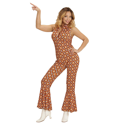 Widmann SRL Jaren 70 jumpsuit groovy ruit