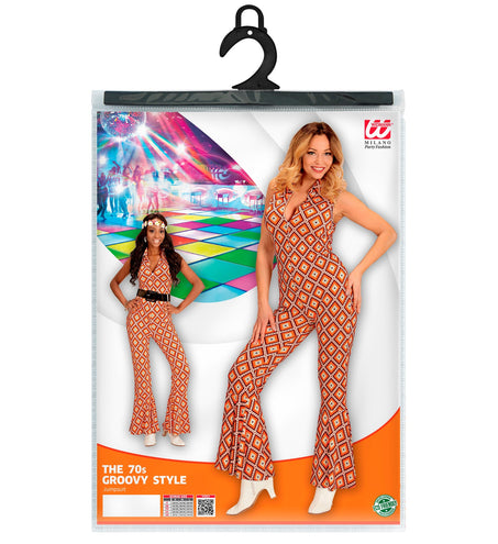 Widmann SRL Jaren 70 jumpsuit groovy ruit