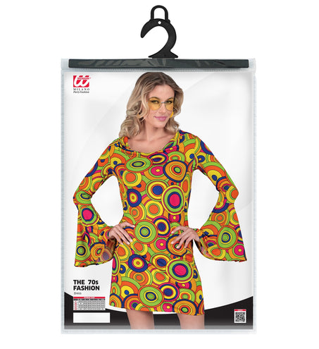 Widmann SRL Jaren 70 jurk groovy cirkels