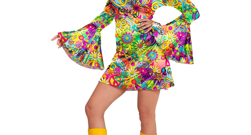 Widmann SRL Jaren 70 jurk love&peace